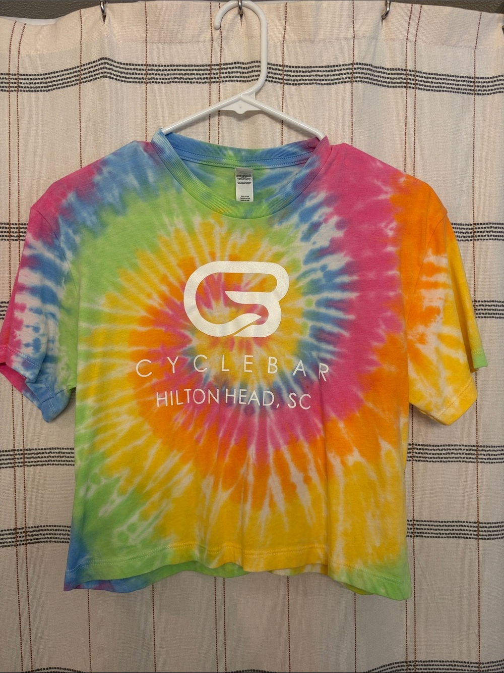 Cyclebar Rainbow Tie-Dye Crop Tee - Multi